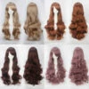 Women Wavy Sweet 80cm Long Brown Lolita Fashion Wigs With Bangs -COSPLAY CLANS Sales Store 002