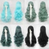 Women Wavy Sweet 80cm Long Green Lolita Fashion Wigs With Bangs -COSPLAY CLANS Sales Store 003