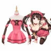 Anime Date A Live Kurumi Tokisaki Pink Cat Maid Dress Cosplay Costume -COSPLAY CLANS Sales Store 0 1a7f1625 8a90 4d2e b278 3a77ee8e1e3a