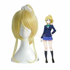 Anime LoveLive! Ayase Eli Long Blonde Cosplay Wigs