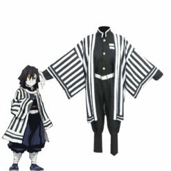 Anime Demon Slayer Kimetsu No Yaiba Iguro Obanai Kimono Black White Halloween Cosplay Costumes