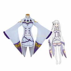Anime Re:Zero Starting Life In Another World Emilia Cosplay Costume