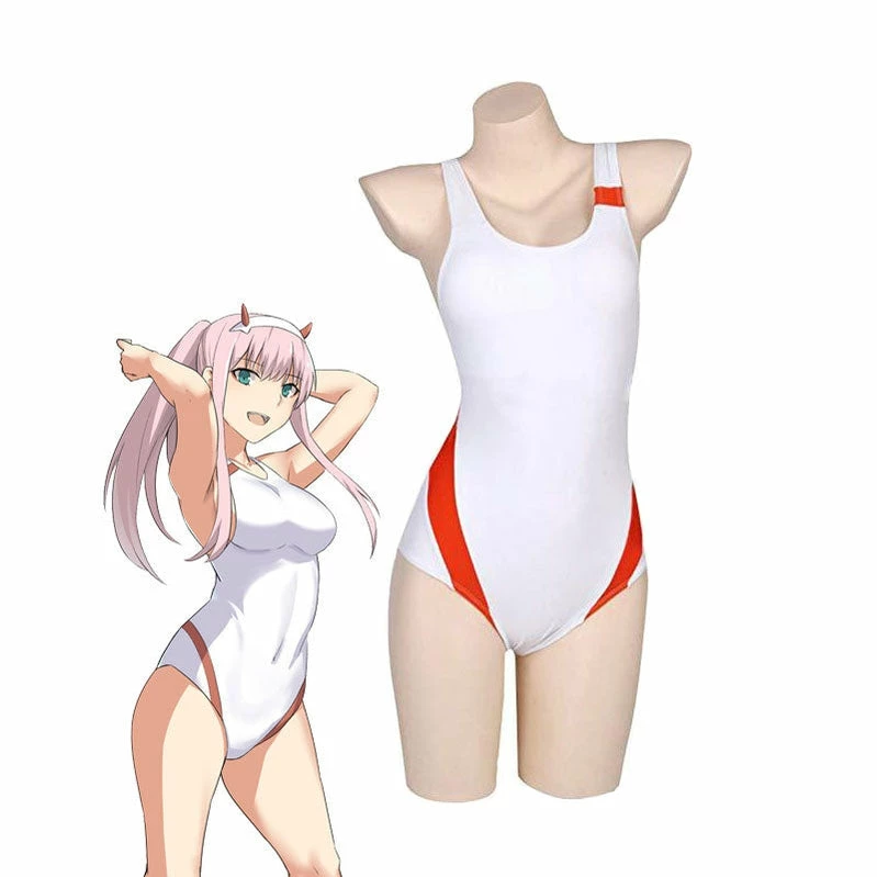 DARLING In The FRANXX 02 Zero Two Swimsuit Jumpsuit Cosplay Costumes 3 DARLING In The FRANXX 02 Zero Two Swimsuit Jumpsuit Cosplay Costumes