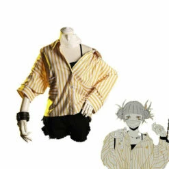Anime My Hero Academia Himiko Toga Hospital Gown Outfits Cosplay Costume