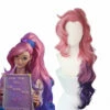 LOL Seraphine Cosplay Wig 100cm Long Ponytail Pink Gradient Purple Wavy Wigs -COSPLAY CLANS Sales Store 0 7cfc715e fd95 4b9e aba1 1ef15b62c48f