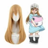 Anime Cells At Work Platelet Long Brown Cosplay Wigs