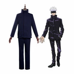 Anime Jujutsu Kaisen Satoru Gojo Outfits Cosplay Costume With Blindfold
