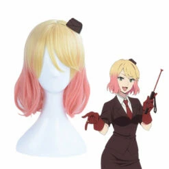Anime Angels Of Death Catherine Ward Cathy Short Blond Gradient Pink Cosplay Wigs