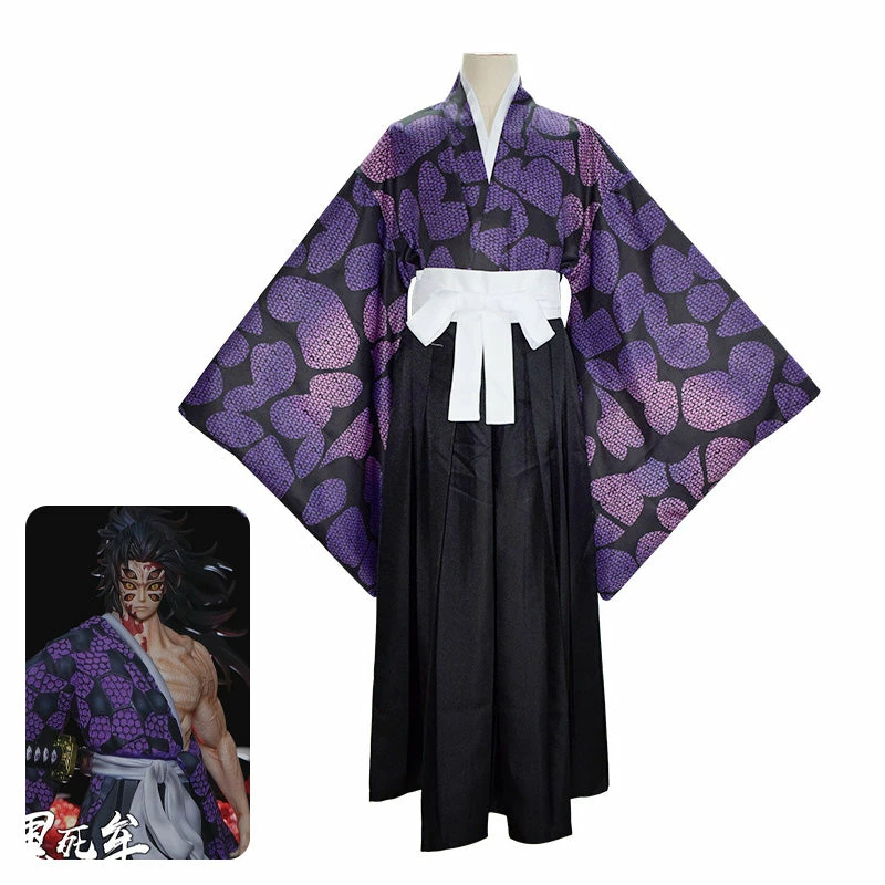 Anime Demon Slayer Kimetsu No Yaiba Kokushibo Tsugikuni Michikatsu Kimono Halloween Cosplay Costumes 3 Anime Demon Slayer Kimetsu No Yaiba Kokushibo Tsugikuni Michikatsu Kimono Halloween Cosplay Costumes