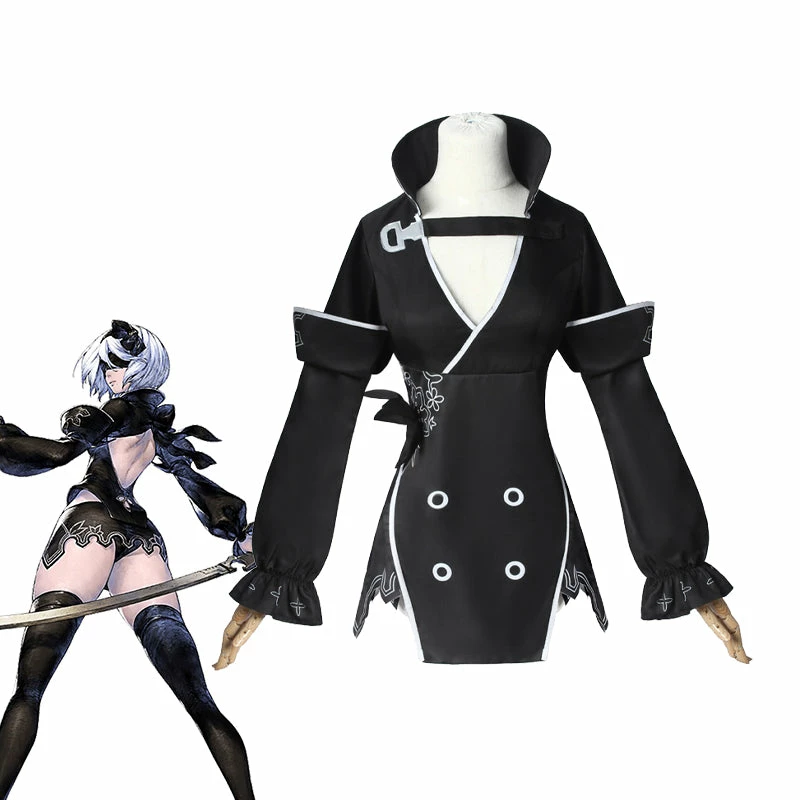 Game NieR Automata Re In Carnation 2B Fullset Halloween Cosplay Costumes 3 Game NieR Automata Re In Carnation 2B Fullset Halloween Cosplay Costumes