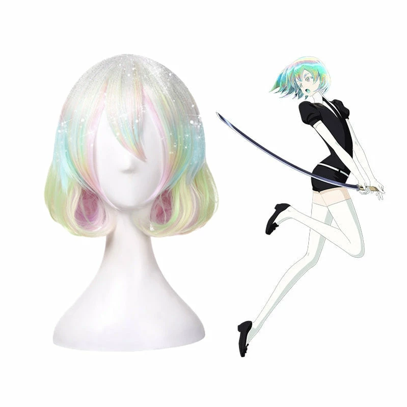 Anime Land Of The Lustrous Diamond Short Colorful Cosplay Wigs 3 Anime Land Of The Lustrous Diamond Short Colorful Cosplay Wigs