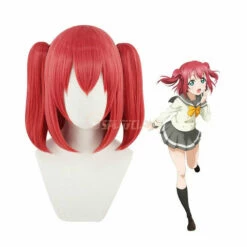 Anime LoveLive!Sunshine!! Kurosawa Ruby Long Red Cosplay Wigs