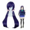 Anime LoveLive! Tojo Nozomi Long Dark Purple Cosplay Wigs