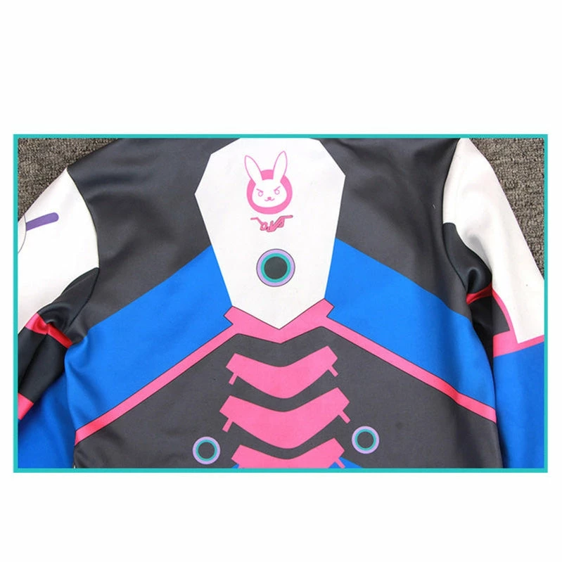 Game OW Overwatch D.Va Hana Song Fleece Lined Hoodie Jacket Cosplay Costumes 7 Game OW Overwatch D.Va Hana Song Fleece Lined Hoodie Jacket Cosplay Costumes - Image 5
