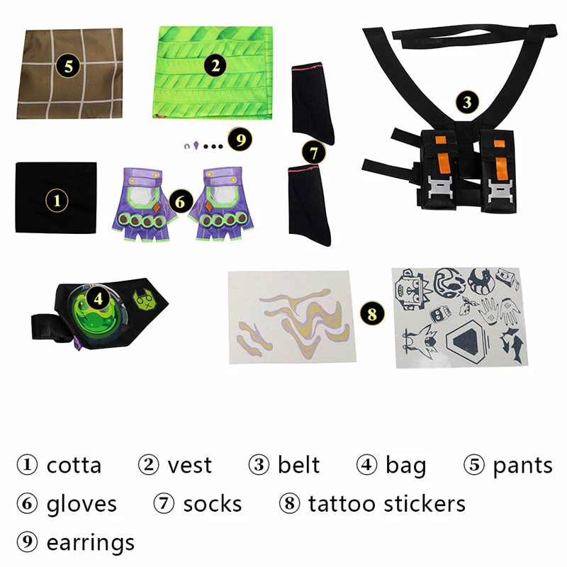 Game Valorant Gekko Agent Cosplay Costumes 6 Game Valorant Gekko Agent Cosplay Costumes - Image 4