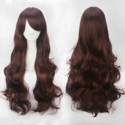 Women Wavy Sweet 80cm Long Brown Lolita Fashion Wigs With Bangs -COSPLAY CLANS Sales Store 14 ea1efcd0 31a5 4802 98d4 00f7b68b85ca