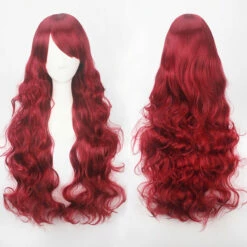 Women Wavy Sweet 80cm Long Pink Red Orange Red Lolita Fashion Wigs With Bangs -COSPLAY CLANS Sales Store 16 3b2489b1 4237 49d4 b493 6f0625297797
