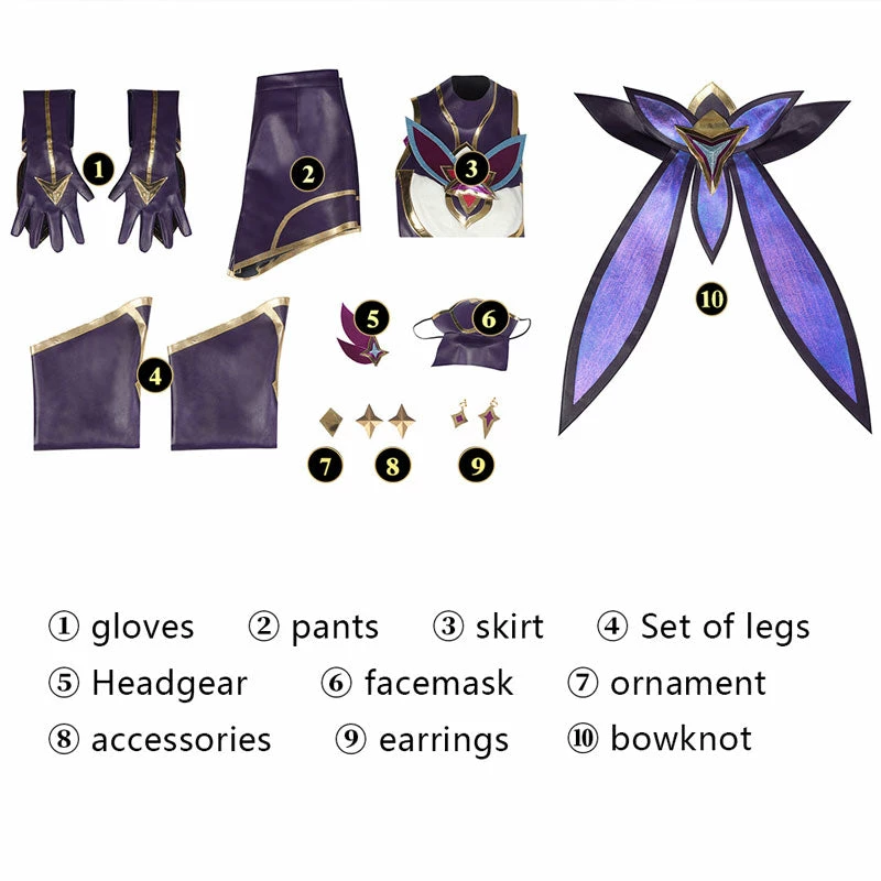 Game LOL Star Guardian 2022 Akali Cosplay Costumes 9 Game LOL Star Guardian 2022 Akali Cosplay Costumes - Image 7