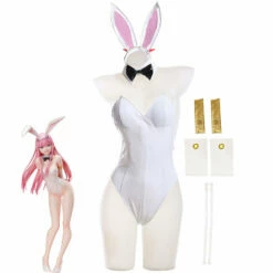 Anime DARLING In The FRANXX 02 Zero Two Bunny Girl White Cosplay Costumes