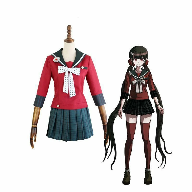 Danganronpa V3 Killing Harmony Harukawa Maki School Uniform Cosplay Costume Set Halloween Costume 3 Danganronpa V3 Killing Harmony Harukawa Maki School Uniform Cosplay Costume Set Halloween Costume