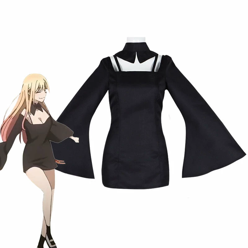 Anime My Dress-Up Darling Marin Kitagawa Black Dress Cosplay Costume 3 Anime My Dress-Up Darling Marin Kitagawa Black Dress Cosplay Costume