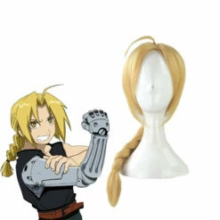 Anime Fullmetal Alchemist Edward Elric 60CM Golden Cosplay Wigs