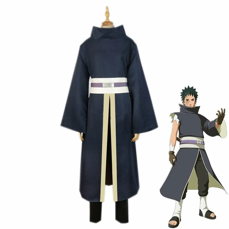 Anime Naruto Uchiha Obito Ninja Set Cosplay Costume 3 Anime Naruto Uchiha Obito Ninja Set Cosplay Costume
