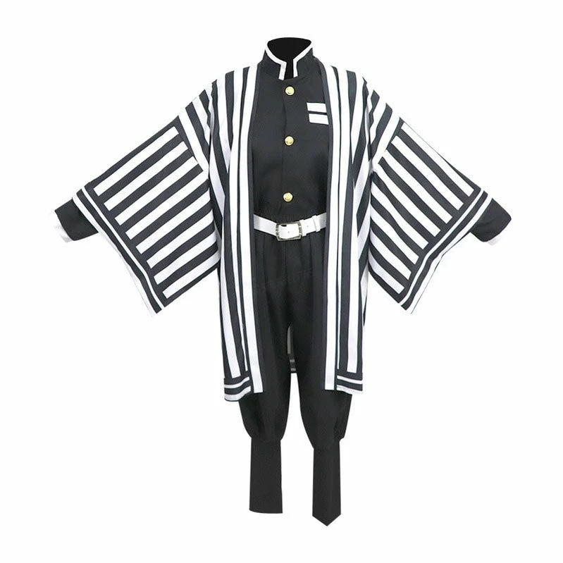 Anime Demon Slayer Kimetsu No Yaiba Iguro Obanai Kimono Black White Halloween Cosplay Costumes 4 Anime Demon Slayer Kimetsu No Yaiba Iguro Obanai Kimono Black White Halloween Cosplay Costumes - Image 2