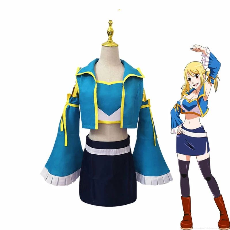 Anime Fairy Tail Lucy Heartfilia Uniforms Cosplay Costume 3 Anime Fairy Tail Lucy Heartfilia Uniforms Cosplay Costume
