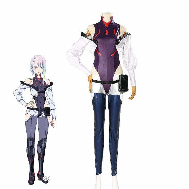 Game Cyberpunk: Edgerunners Lucyna Kushinada Purple Cosplay Costumes 3 Game Cyberpunk: Edgerunners Lucyna Kushinada Purple Cosplay Costumes