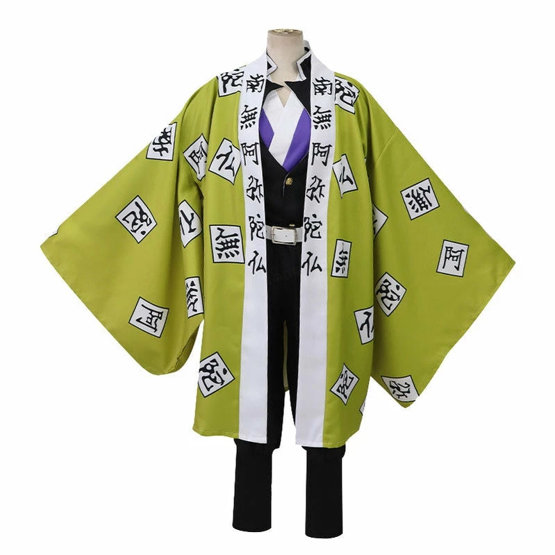 Anime Demon Slayer Kimetsu No Yaiba Gyomei Himejima Fullset Cosplay Costumes 4 Anime Demon Slayer Kimetsu No Yaiba Gyomei Himejima Fullset Cosplay Costumes - Image 2