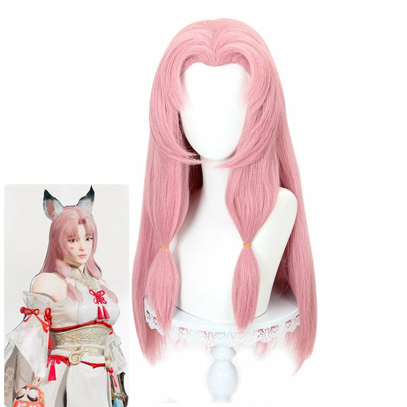 Game Naraka: Bladepoint Tsuchimikado Kurumi Pink Cosplay Wigs 3 Game Naraka: Bladepoint Tsuchimikado Kurumi Pink Cosplay Wigs