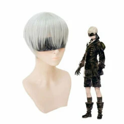Game NieR Automata YoRHa No.9S Silver Heat Resistant Synthetic Men Short Cosplay Wigs
