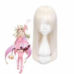 FGO Fate/kaleid Liner Illyasviel Von Einzbern Milk Gold Long Straight Cosplay Wigs
