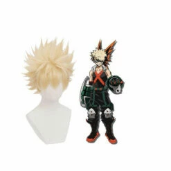 Anime My Hero Academia Katsuki Bakugo Short Blond Cosplay Wigs