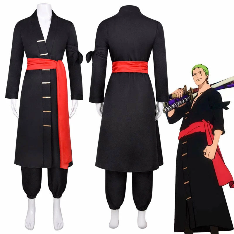 Anime One Piece Wano Country Roronoa Zoro Cosplay Costumes 3 Anime One Piece Wano Country Roronoa Zoro Cosplay Costumes