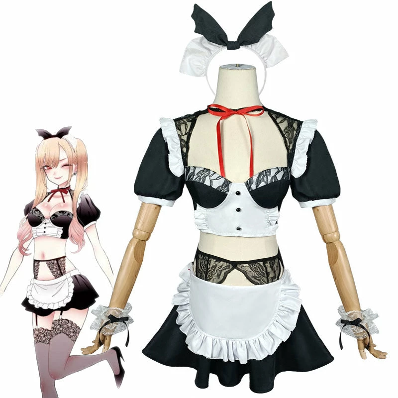 Anime My Dress-Up Darling Marin Kitagawa Sexy Maid Cosplay Costumes 3 Anime My Dress-Up Darling Marin Kitagawa Sexy Maid Cosplay Costumes