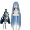 Anime Akame Ga Kill! Esdeath Long Blue Cosplay Wigs