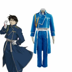 Anime Fullmetal Alchemist Roy Mustang Army Cosplay Costume