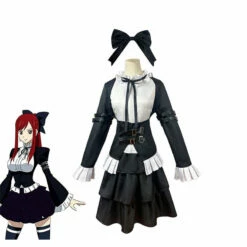 Anime Fairy Tail Erza Scarlet Maid Outfit Cosplay Costumes