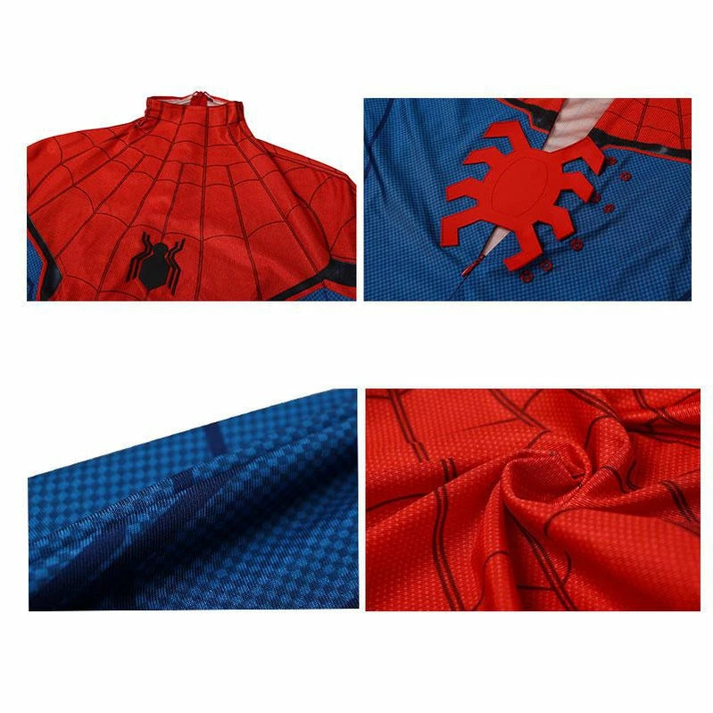 Movie Spider-Man: Homecoming Peter Parker Spiderman Jumpsuit Cosplay Costume With Free Bracers 8 Movie Spider-Man: Homecoming Peter Parker Spiderman Jumpsuit Cosplay Costume With Free Bracers - Image 6
