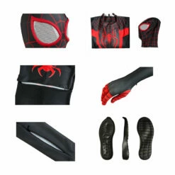 Movie Spider-Man: Into The Spider-Verse Miles Morales Spiderman Elastic Force Jumpsuit Cosplay Costume With Free Headgear -COSPLAY CLANS Sales Store 1 7deda8d0 9a26 4b28 b0f0 e02802de54b9