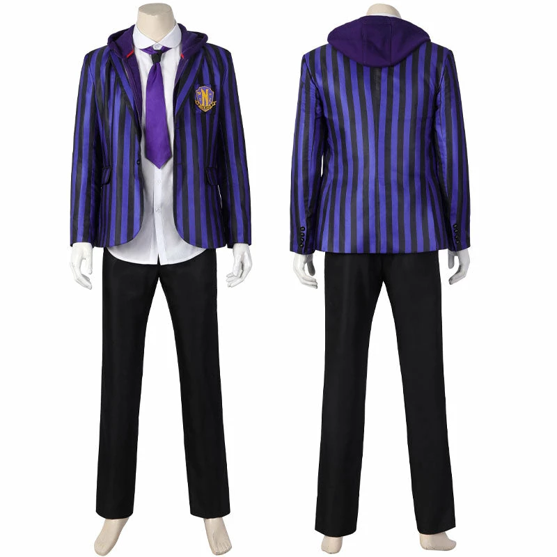 The Addams Family Wednesday Xavier Thorpe Ajax Petropolus Nevermore Academy Uniform Cosplay Costume 3 The Addams Family Wednesday Xavier Thorpe Ajax Petropolus Nevermore Academy Uniform Cosplay Costume