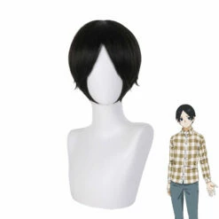 Anime Blue Period Yotasuke Takahashi Black Short Cosplay Wigs