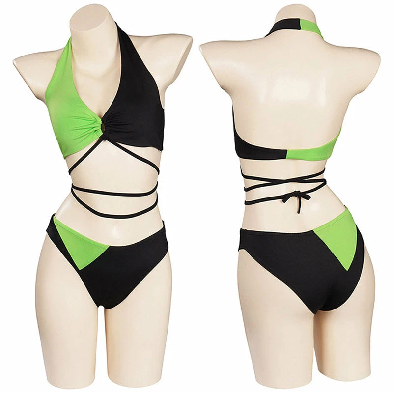 Kim Possible Shego Swimsuit Cosplay Costumes 3 Kim Possible Shego Swimsuit Cosplay Costumes