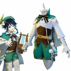 Game Genshin Impact Venti Gradient Full Set Cosplay Costume
