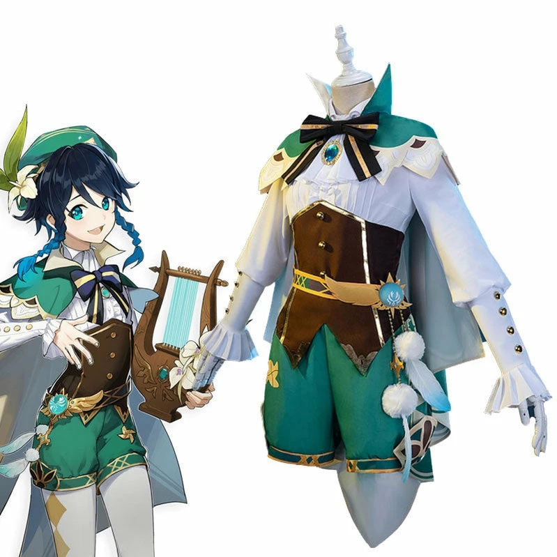 Game Genshin Impact Venti Gradient Full Set Cosplay Costume 3 Game Genshin Impact Venti Gradient Full Set Cosplay Costume