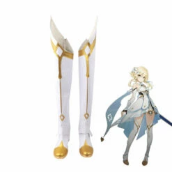 Game Genshin Impact Traveler Female Cosplay Shoes