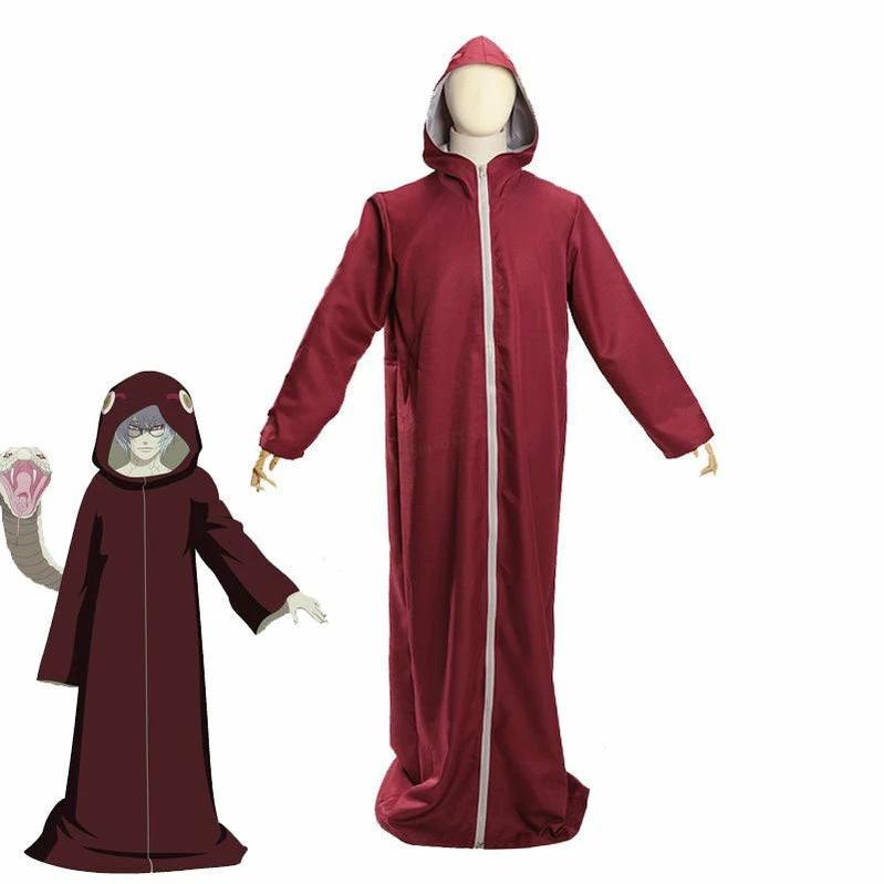 Anime Naruto Kabuto Yakushi Cloak Cosplay Costume 3 Anime Naruto Kabuto Yakushi Cloak Cosplay Costume