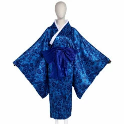 Anime Demon Slayer Kimetsu No Yaiba Inosuke Hashibira Blue Kimono Cosplay Costumes